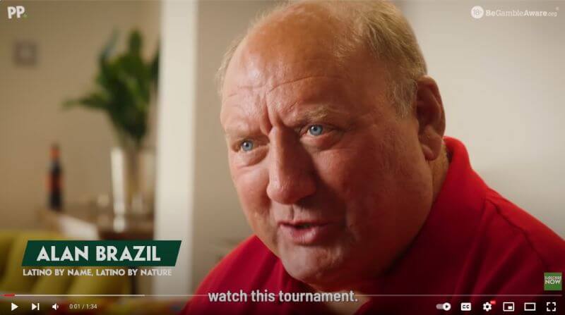 Alan Brazil talking in a paddy power advert