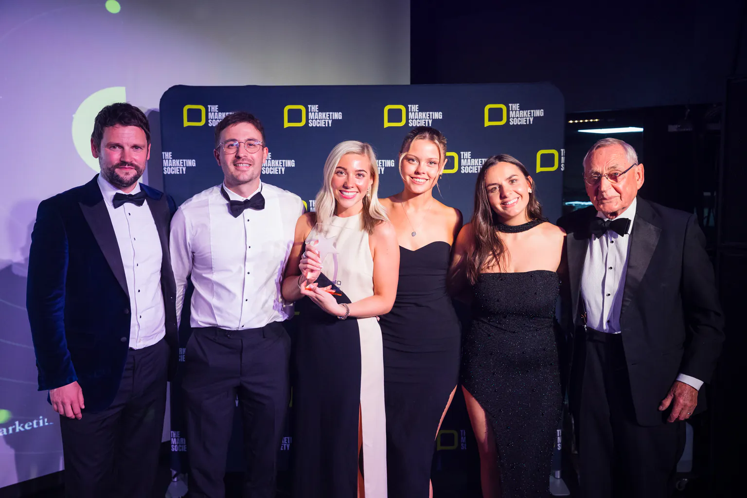 The GRA team with the Chairman’s Award in front of The Marketing Society backdrop at the Star Awards 2026